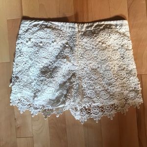 White Lace Shorts